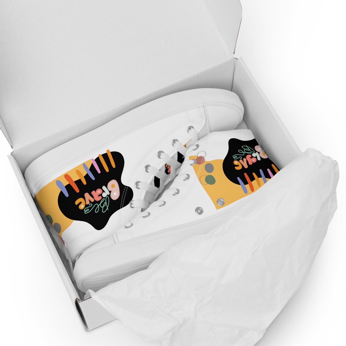 BE BRAVE! Women’s high top canvas shoes