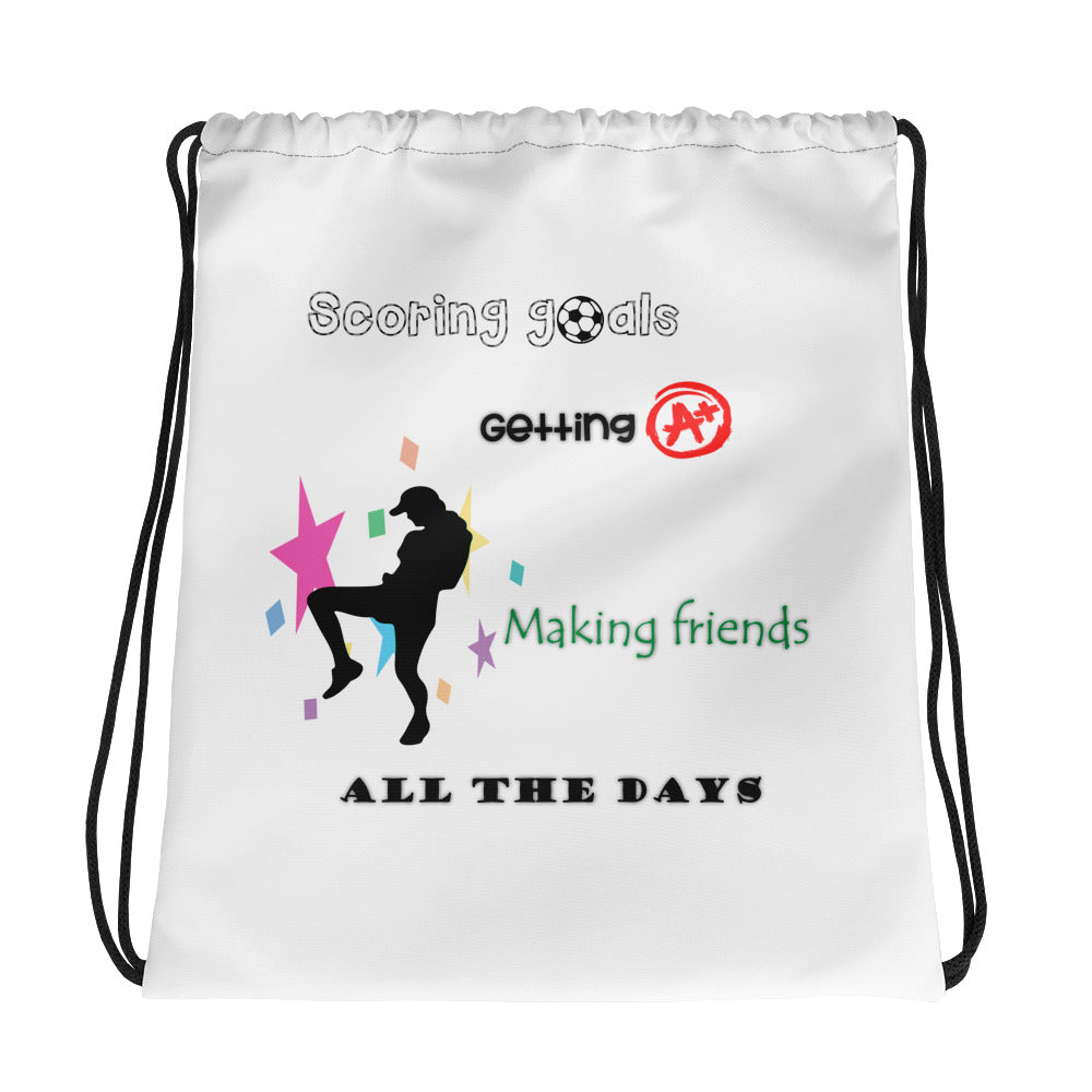 Drawstring bag (Scoring goals, Getting A's)