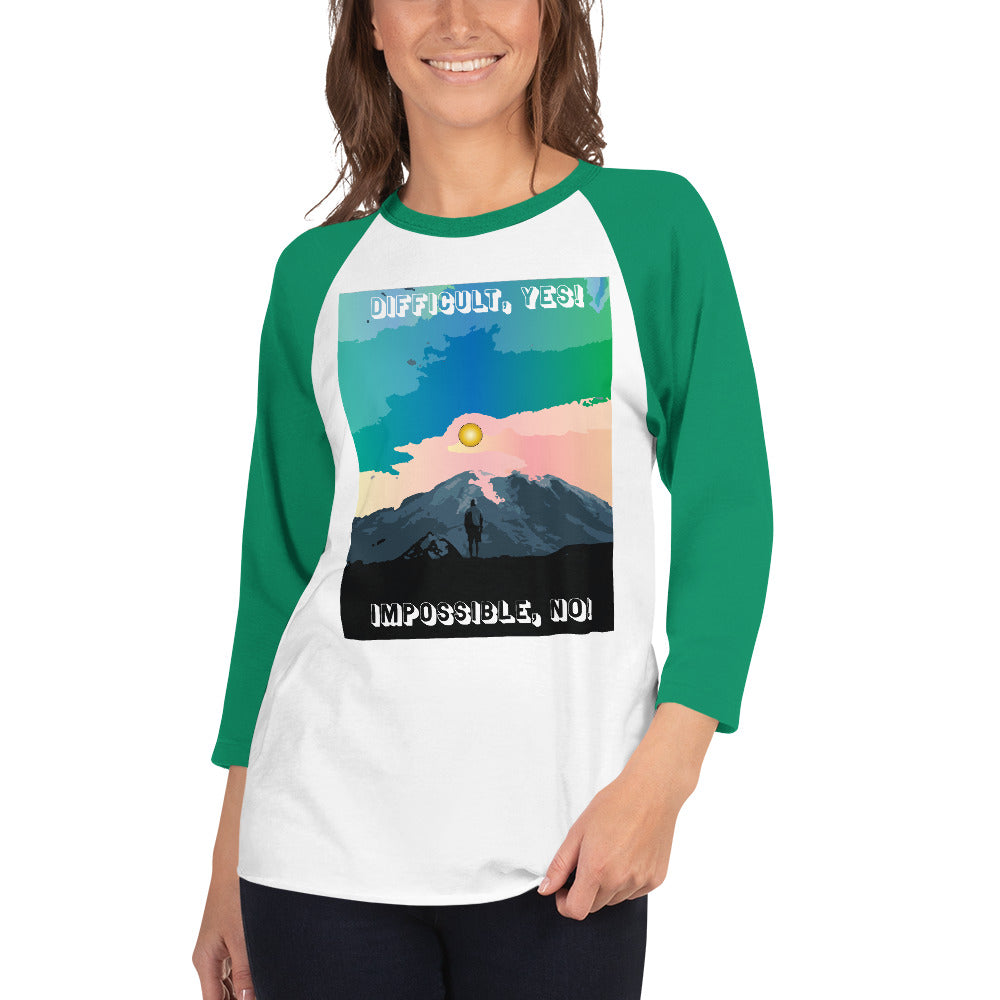 3/4 sleeve raglan shirt (Difficult, yes! Impossible, NO!)