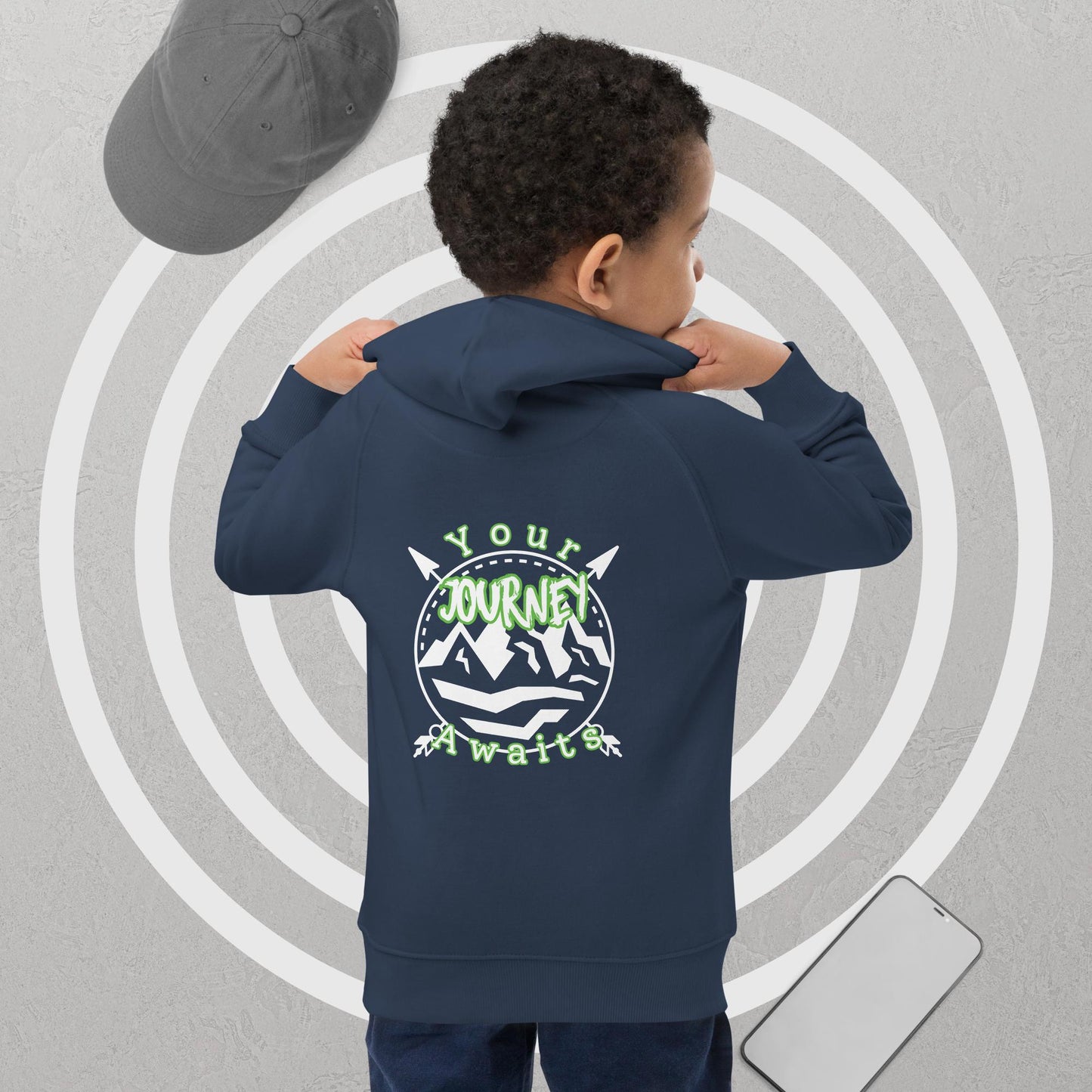 (Your Journey Awaits Collection) Kids eco hoodie