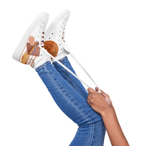 OWN YOUR POWER! - Women’s high top canvas shoes