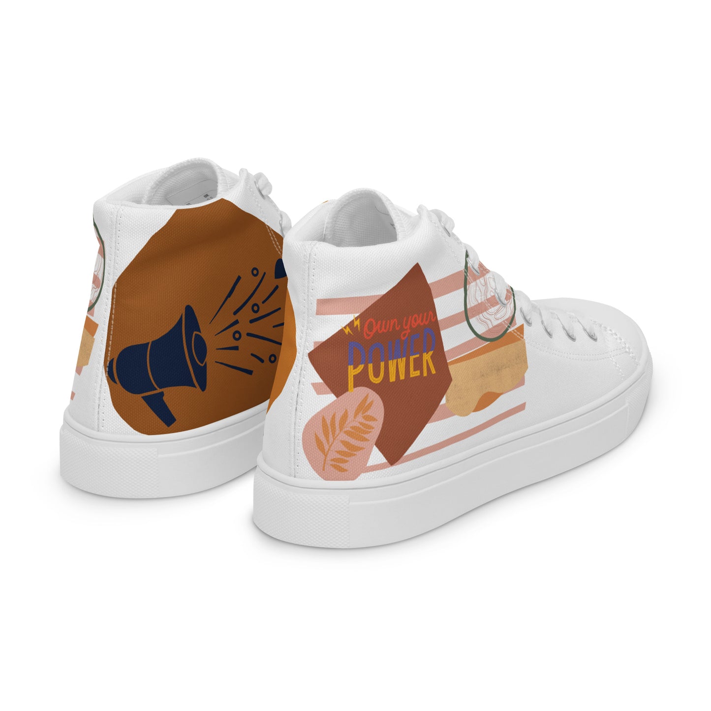 OWN YOUR POWER! - Women’s high top canvas shoes