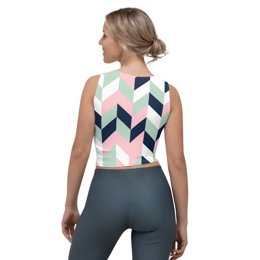 Stylish, Geometric Athletic Crop Top