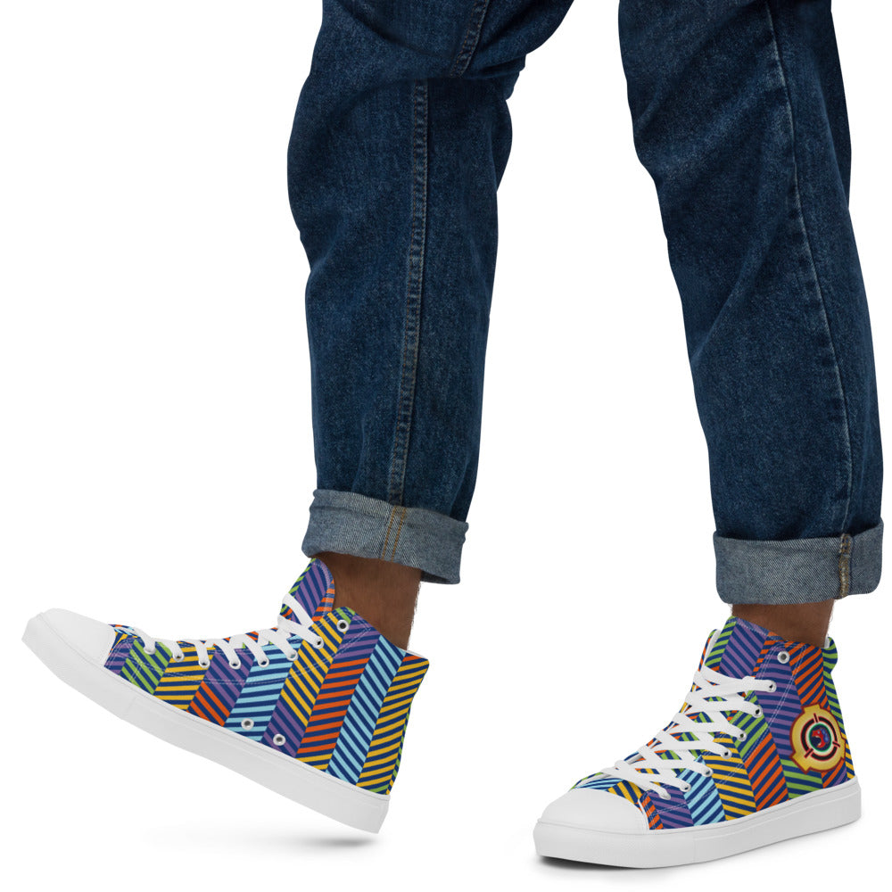 Men’s high top canvas shoes