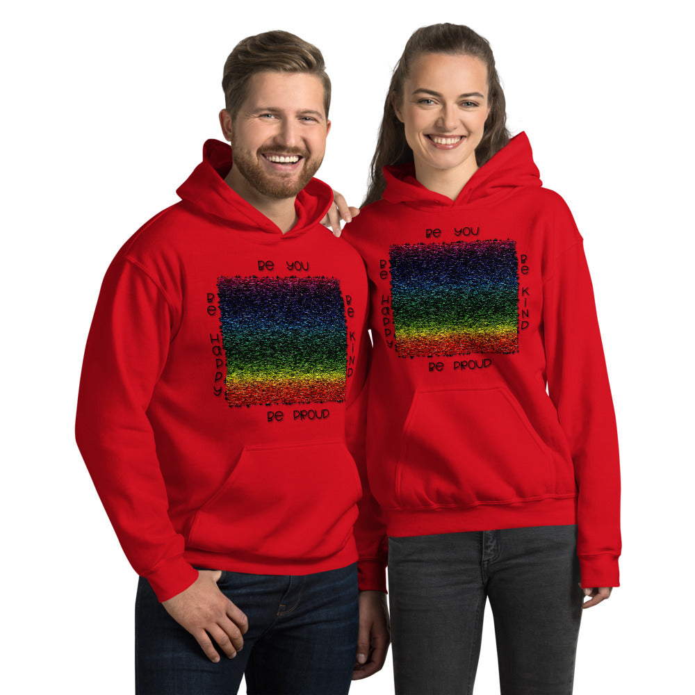 Unisex Hooded sweatshirt (Be you, Be kind, Be proud, Be happy)