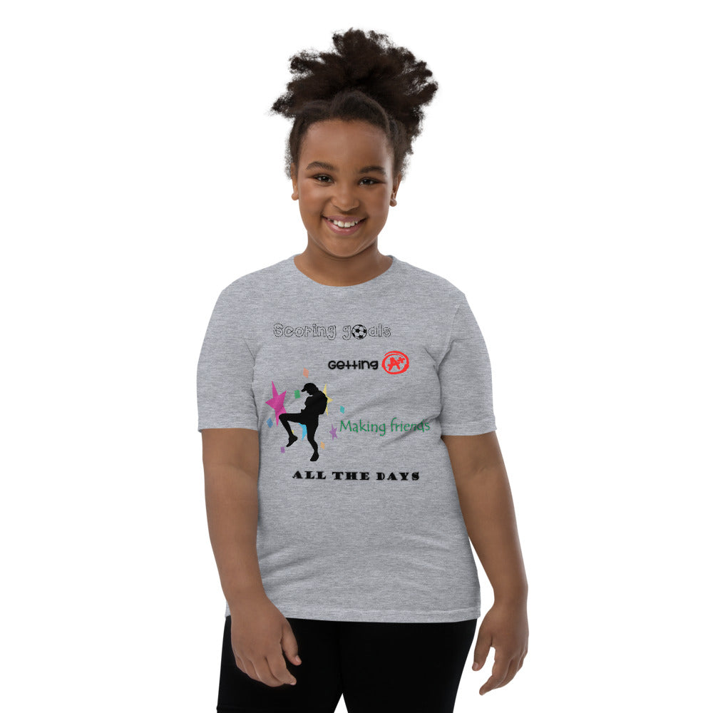 Youth Short Sleeve T-Shirt  (Scoring goals, getting A's)