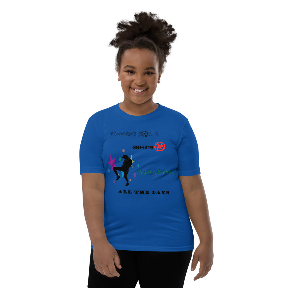 Youth Short Sleeve T-Shirt  (Scoring goals, getting A's)